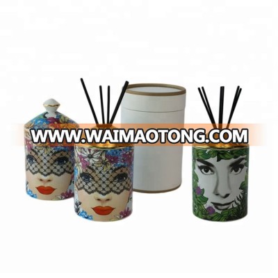 Home fragrance use ceramic reed diffuser jar holders bottle